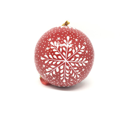 Red Snowflake Christmas Bauble