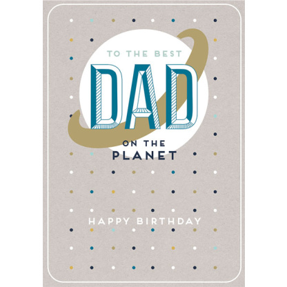 Dad Birthday Card - Planet
