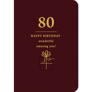 80th Birthday Card - Amazing You