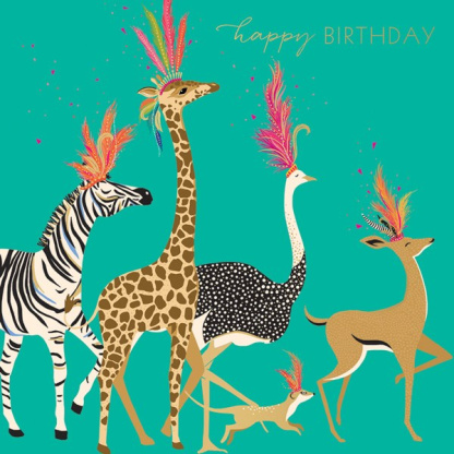 Birthday Card - Carnival Animals
