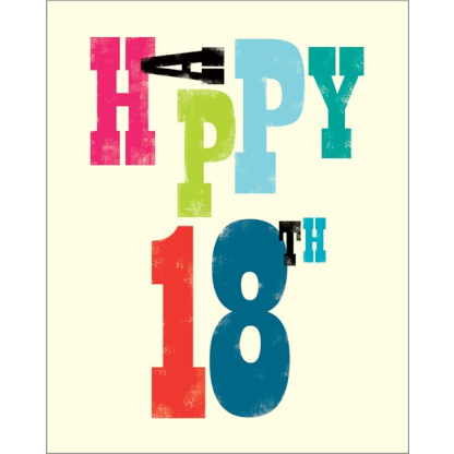 18th Birthday Card - Happy 18th