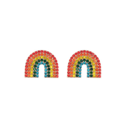 Rainbow stud earrings