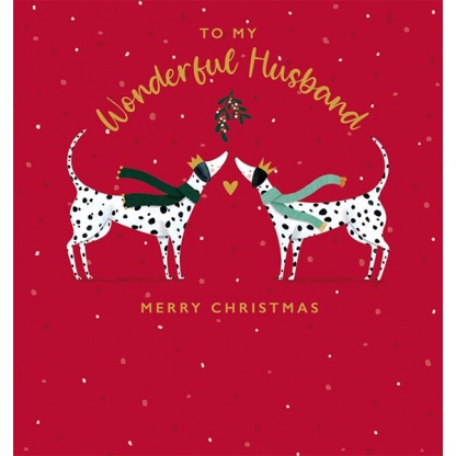 Husband Christmas Card - Dalmatians