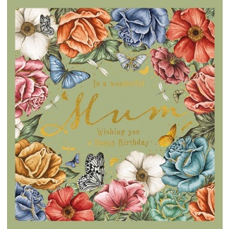 Mum Birthday Card - Decadence Floral