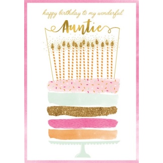 Auntie Birthday Card - Cake