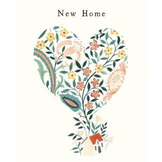 New Home Card - Floral Heart