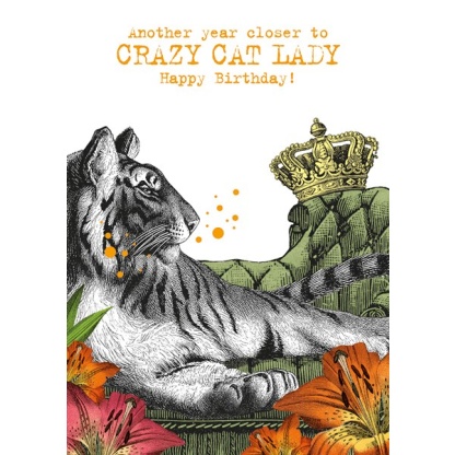 Birthday Card - Crazy Cat Lady