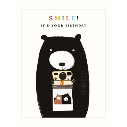 Birthday Card - Bear and Camera