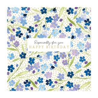 Birthday Card - Purple Ditsy