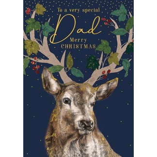 Dad Christmas Card - Reindeer