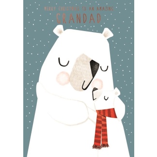 Grandad Christmas Card - Polar Bears