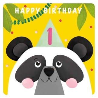 1st Birthday Card - Pug