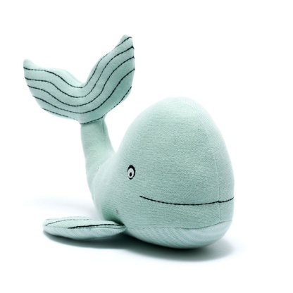 Knitted Organic Cotton Sea Green Whale