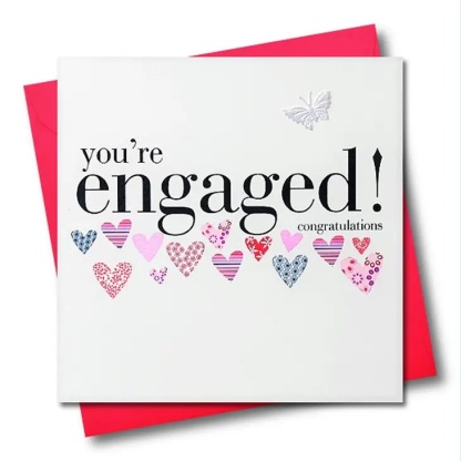 Engagement Card - Hearts