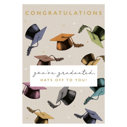 Graduation Card - Hats Off