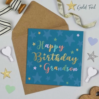 Grandson Birthday Card - Superstar