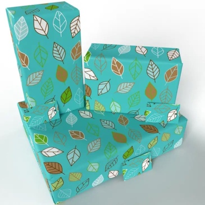 Wrapping Paper - Retro Leaves