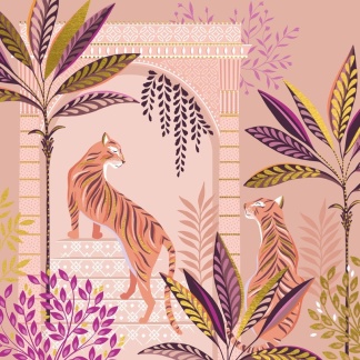 Birthday Card - Tiger in the Jungle