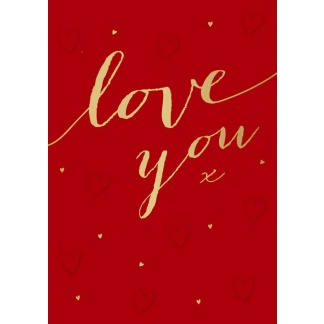 Valentine’s Day Card - Love You Red