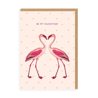Valentine’s Day Card - Flamingos