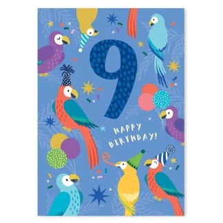 9th Birthday Card - Birds