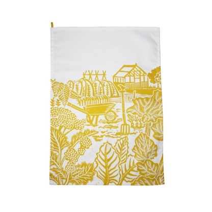 Recycled Cotton Dish Towel Vegetable Garden Yellow