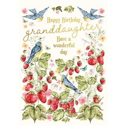 Granddaughter Birthday Card - Blue Tits