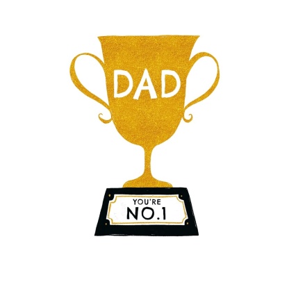 Dad Birthday Card - Gold Cup