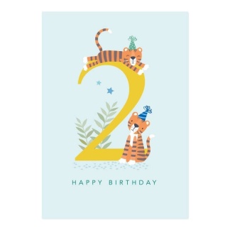 2nd Birthday Card - Tiger