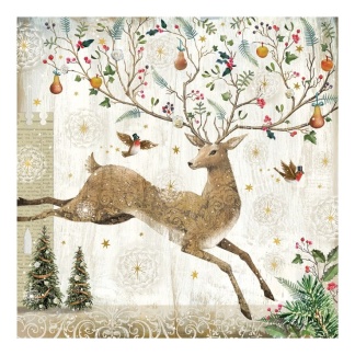 Charity Christmas Card - Botanical Reindeer