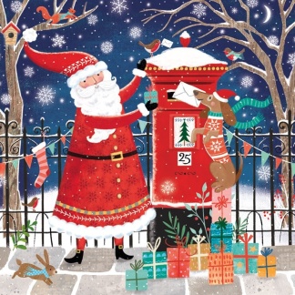 Charity Christmas Card Pack - Santa Postbox