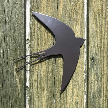 Metal Life Sized Swallow