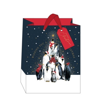 Christmas Gift Bag - Penguins (Large)