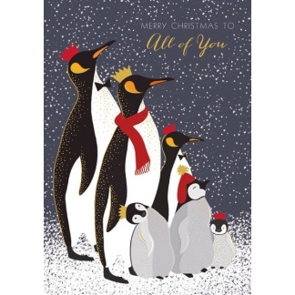 All of You Christmas Card - Penguin Family