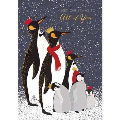 All of You Christmas Card - Penguin Family